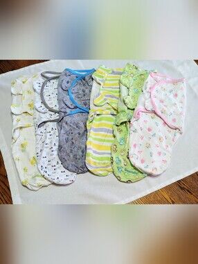 SwaddleMe Swaddle Wrap Lot of 6 Multicolors Boys Girls 7-14lbs